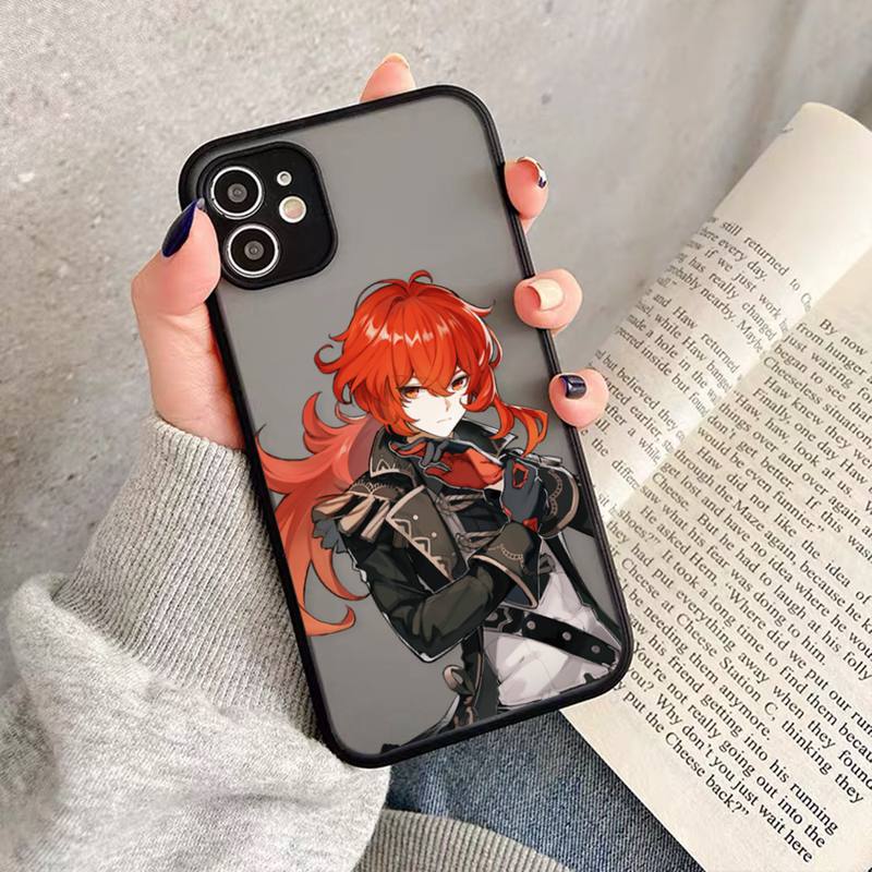 Genshin impact zhongli Phone Case Transparent for iPhone 13 7 8 11 12 s mini pro X XS XR MAX Plus cover funda