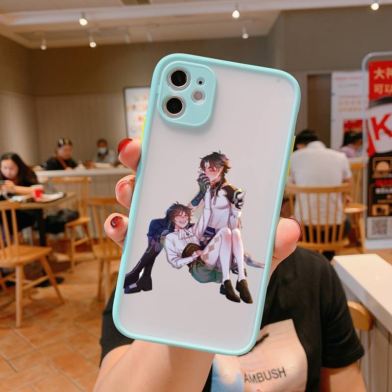 Xiao Genshin Impact Matte Shockproof Phone Case For iPhone 12 11 Pro XS Max XR X 8 7 Plus Camera Protection Bumper cover