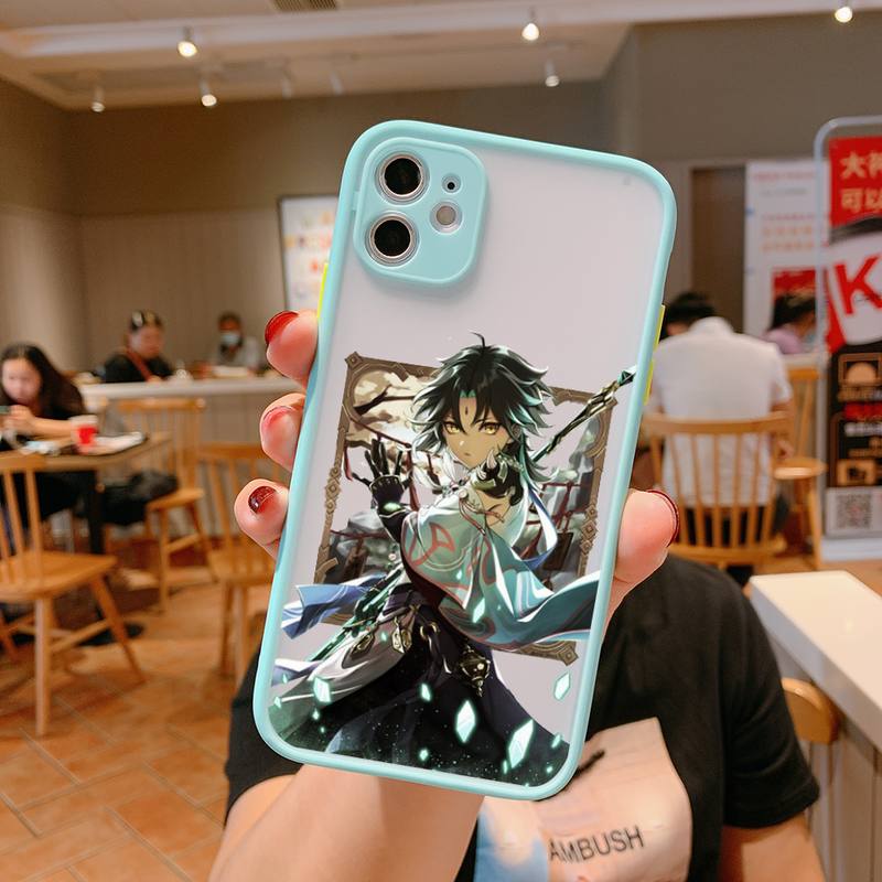 Xiao Genshin Impact Matte Shockproof Phone Case For iPhone 12 11 Pro XS Max XR X 8 7 Plus Camera Protection Bumper cover