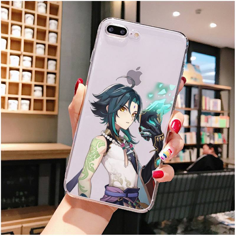 YNDFCNB genshin impact Phone Case For iPhone X XS MAX 6 6s 7 7plus 8 8Plus 5 5S SE 2020 XR 11 11pro max Clear funda Cover