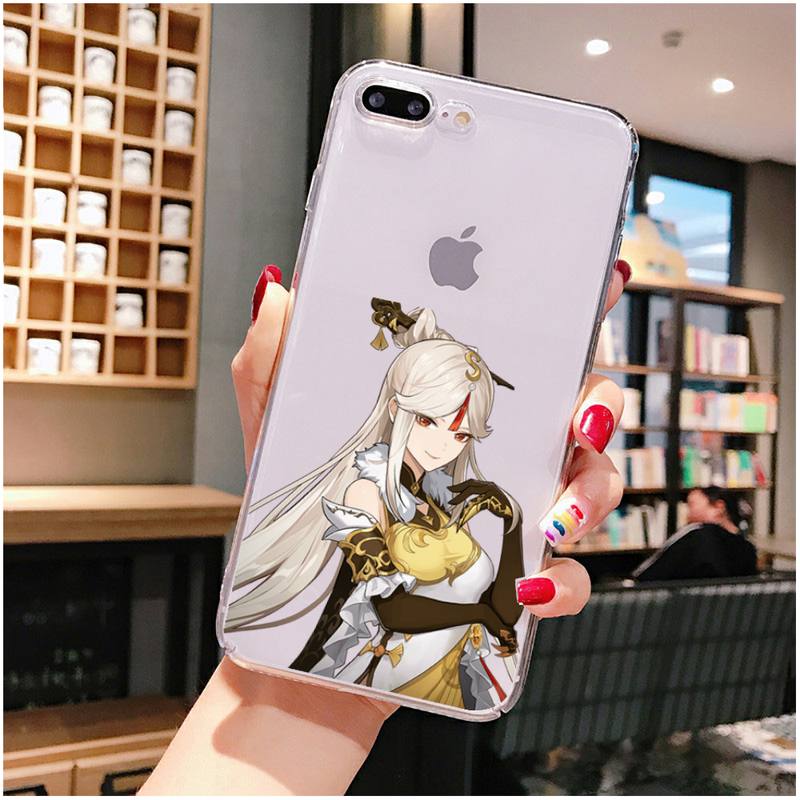 YNDFCNB genshin impact Phone Case For iPhone X XS MAX 6 6s 7 7plus 8 8Plus 5 5S SE 2020 XR 11 11pro max Clear funda Cover