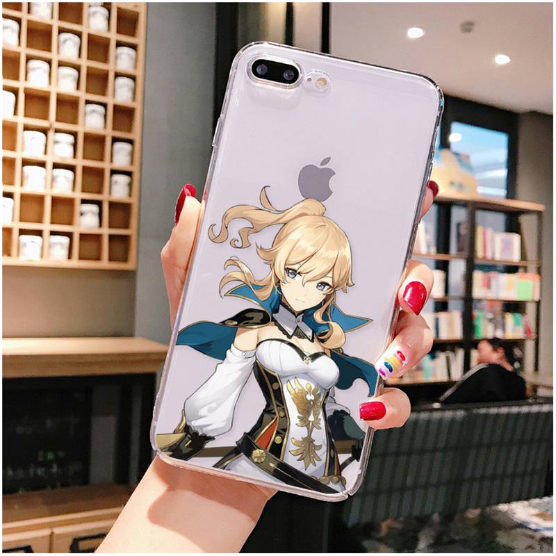 YNDFCNB genshin impact Phone Case For iPhone X XS MAX 6 6s 7 7plus 8 8Plus 5 5S SE 2020 XR 11 11pro max Clear funda Cover