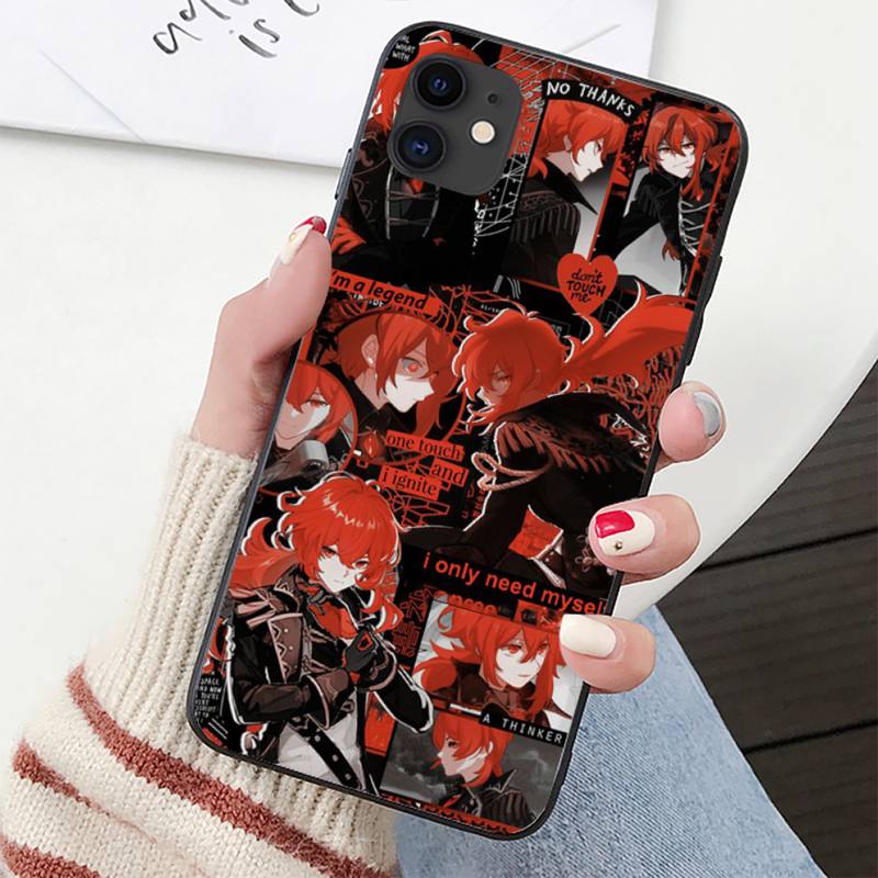 YNDFCNB zhongli genshin impact Phone Case for iPhone 11 12 pro XS MAX 8 7 6 6S Plus X 5S SE 2020 XR cover