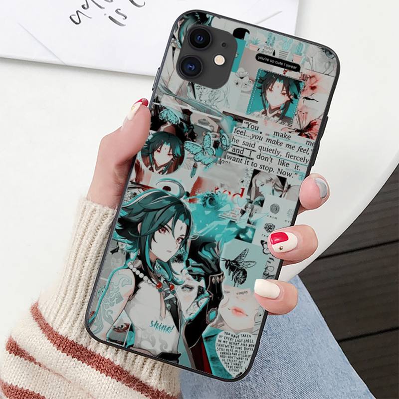 YNDFCNB zhongli genshin impact Phone Case for iPhone 11 12 pro XS MAX 8 7 6 6S Plus X 5S SE 2020 XR cover