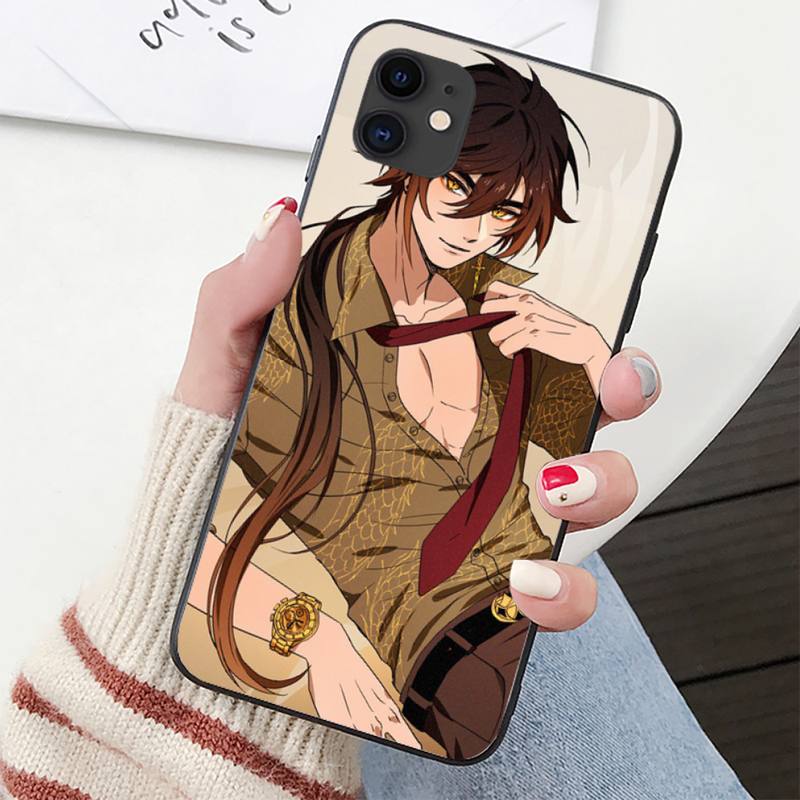 YNDFCNB zhongli genshin impact Phone Case for iPhone 11 12 pro XS MAX 8 7 6 6S Plus X 5S SE 2020 XR cover