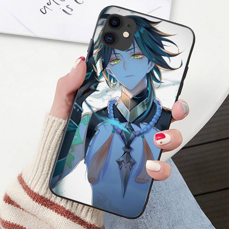 YNDFCNB zhongli genshin impact Phone Case for iPhone 11 12 pro XS MAX 8 7 6 6S Plus X 5S SE 2020 XR cover