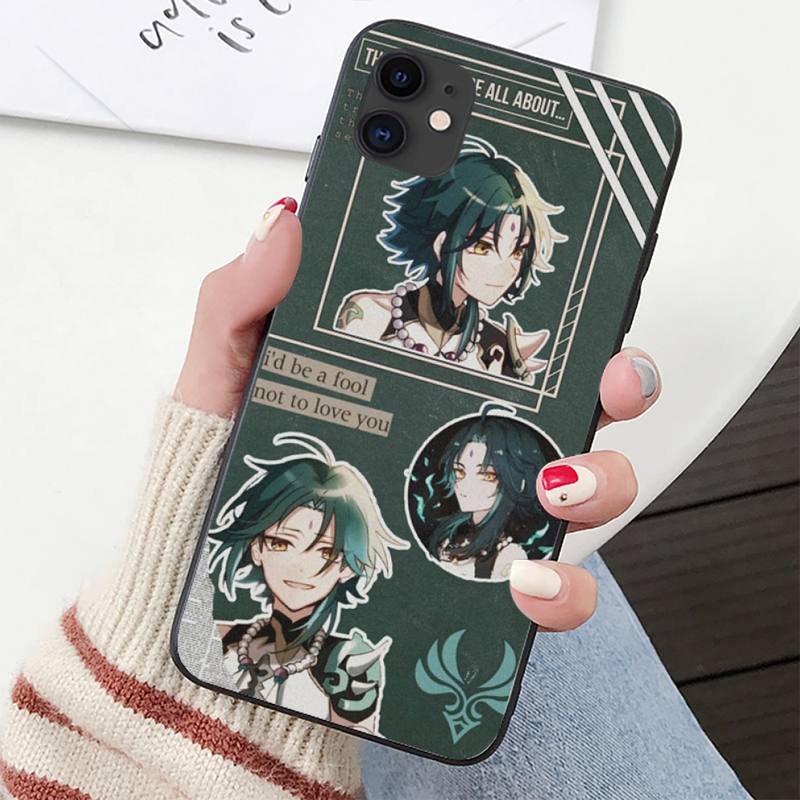 YNDFCNB zhongli genshin impact Phone Case for iPhone 11 12 pro XS MAX 8 7 6 6S Plus X 5S SE 2020 XR cover