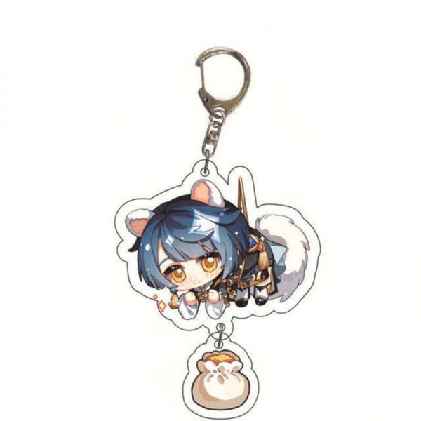 Cute Genshin Impact Xingqiu Cosplay Acrylic Keychain G Shaped Buckle Accessories Bag Car Pendant Key Ring Game Fans Gift 800x800 1 - Genshin Impact Store