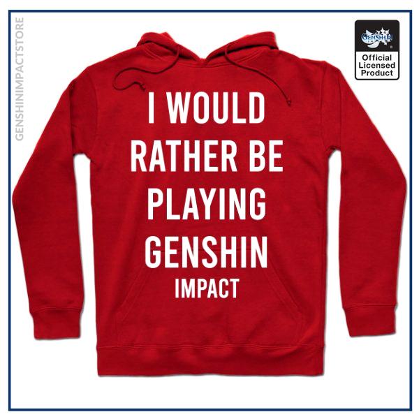 I would rather be playing Genshin Impact shirt sticker gift