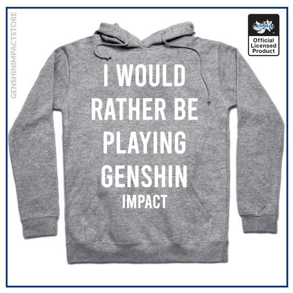 I would rather be playing Genshin Impact shirt sticker gift