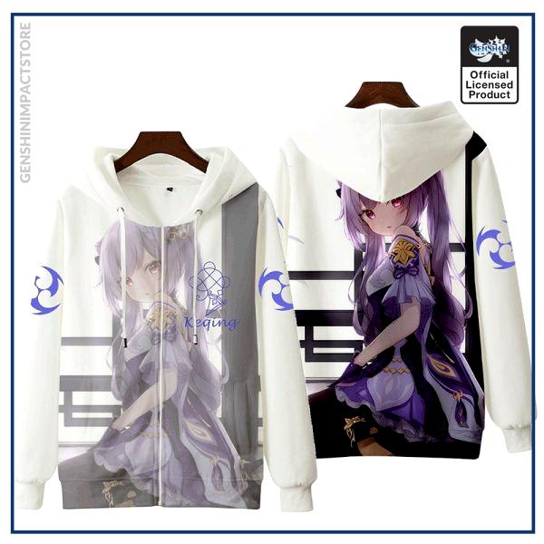 Anime Genshin Impact Keqing Fischl Hooded Hoodie Sweatshirt Coat Loose Autumn New Men Women Student Harajuku 4 - Genshin Impact Store