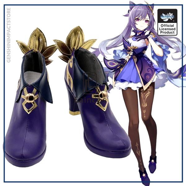 Game Genshin Impact Keqing Cosplay Halloween Carnival Party Shoes Short Fancy Boots Custom made - Genshin Impact Store