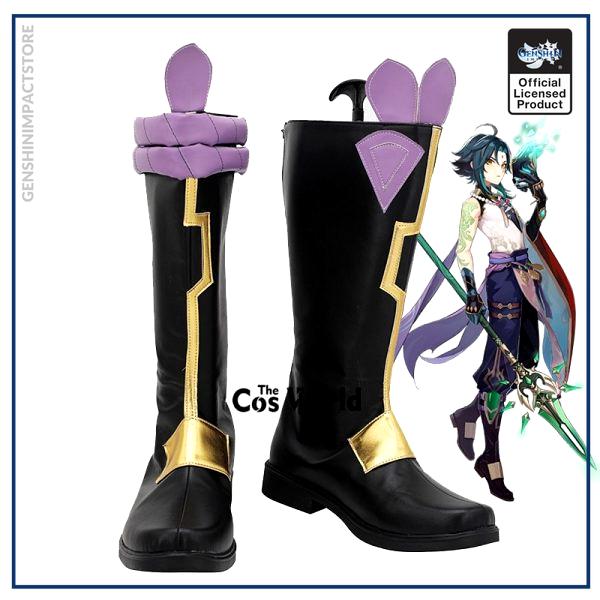 Genshin Impact Liyue Harbor Xiao Games Customize Cosplay Low Heels Shoes Boots - Genshin Impact Store