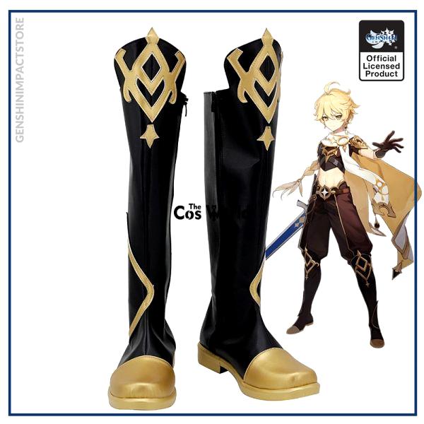 Genshin Impact Traveler Aether Games Customize Cosplay Low Heel Shoes Boots - Genshin Impact Store