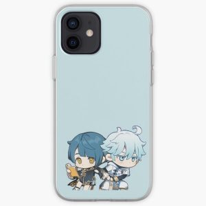 Chibi Xingqiu & Chongyun - Genshin Impact iPhone Soft Case RB1109 product Offical Genshin Impact Merch