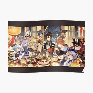 Genshin Impact Characters Having Dinner  Poster RB1109 product Offical Genshin Impact Merch