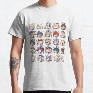 Genshin Impact Kawaii Chibi Nerdy Characters  Classic T-Shirt RB1109 product Offical Genshin Impact Merch