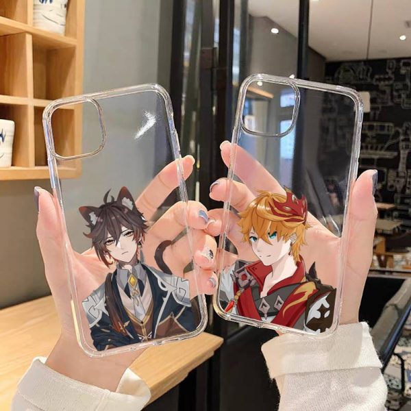 Genshin impact zhongli Phone Case Transparent for iPhone 13 7 8 11 12 s mini pro - Genshin Impact Store