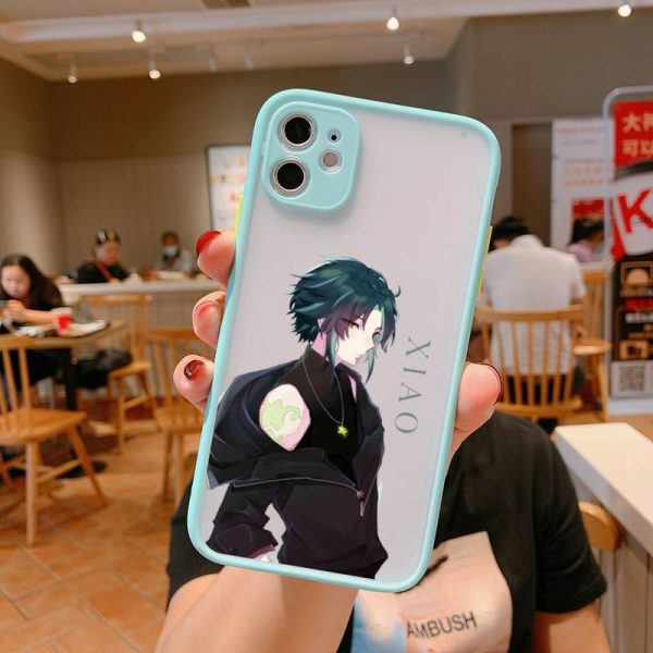 Xiao Genshin Impact Matte Shockproof Phone Case For iPhone 12 11 Pro XS Max XR X 1 - Genshin Impact Store