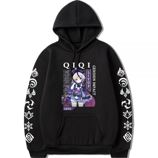 Genshin Impact Qiqi Hoodies Kawaii Men and Women Hoodd Pullover Harajuku Streetwear Autumn Winter CasualAnime Sweatshirt 1 - Genshin Impact Store