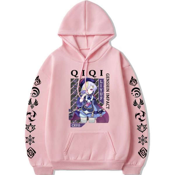 Genshin Impact Qiqi Hoodies Kawaii Men and Women Hoodd Pullover Harajuku Streetwear Autumn Winter CasualAnime Sweatshirt 2 - Genshin Impact Store