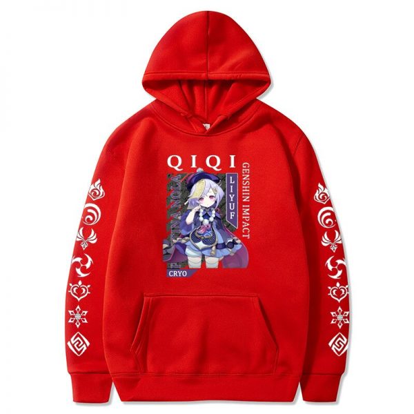 Genshin Impact Qiqi Hoodies Kawaii Men and Women Hoodd Pullover Harajuku Streetwear Autumn Winter CasualAnime Sweatshirt 3 - Genshin Impact Store