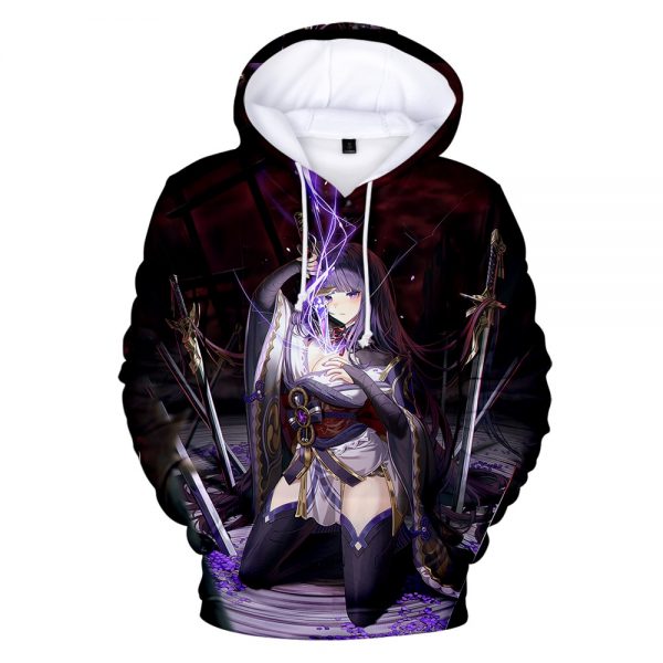 Genshin Impact Raiden Shogun Hoodies Anime Game Sexy Girl 3D Print Men Women Sweatshirts Oversized Hoodie - Genshin Impact Store