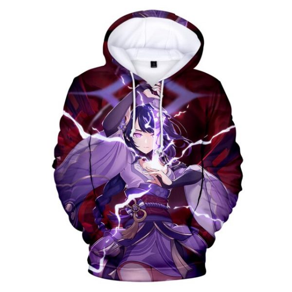 Genshin Impact Raiden Shogun Hoodies Anime Game Sexy Girl 3D Print Men Women Sweatshirts Oversized - Genshin Impact Store