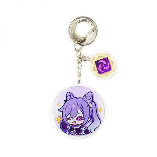 Anime Genshin Impact Keqing Acrylic Keychain Accessories Pendant Key Ring Game Fans Cute Cosplay Gift 800x800 1 - Genshin Impact Store