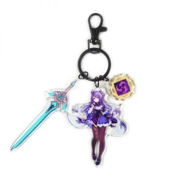 Anime Genshin Impact Keqing Cosplay Acrylic Keychain Accessories Pendant Key Ring Game Fans Gift 800x800 1 - Genshin Impact Store