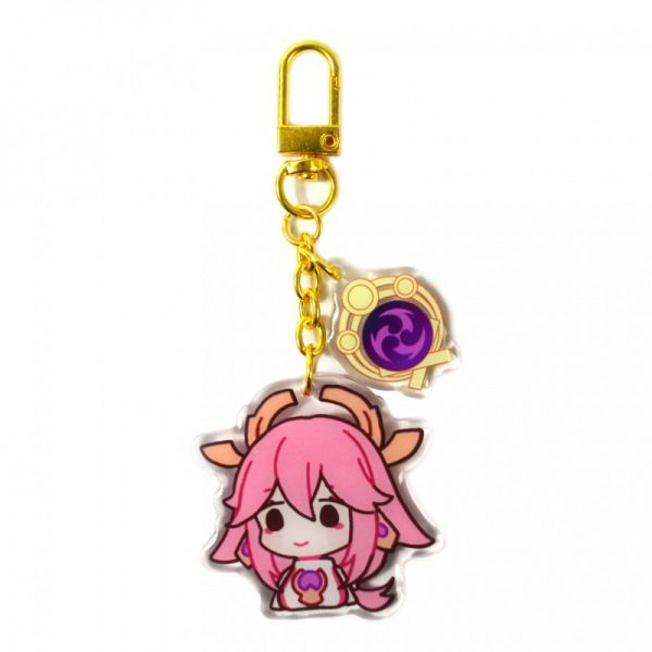 Cute Genshin Impact Acrylic Keychain Yae Miko Cosplay Accessories Pendant Key Ring Game Fans Gift 800x800 1 - Genshin Impact Store