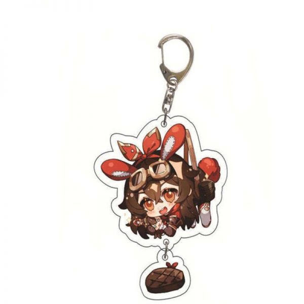 Cute Genshin Impact Amber Cosplay Acrylic Keychain G Shaped Buckle Accessories Bag Car Pendant Key Ring Game Fans Gift 800x800 1 - Genshin Impact Store