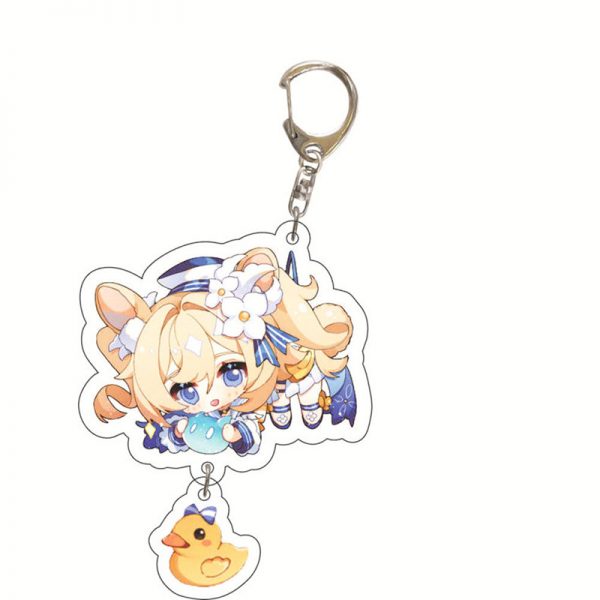 Cute Genshin Impact Barbara A Cosplay Acrylic Keychain G Shaped Buckle Accessories Bag Car Pendant Key Ring Game Fans Gift 800x800 1 - Genshin Impact Store