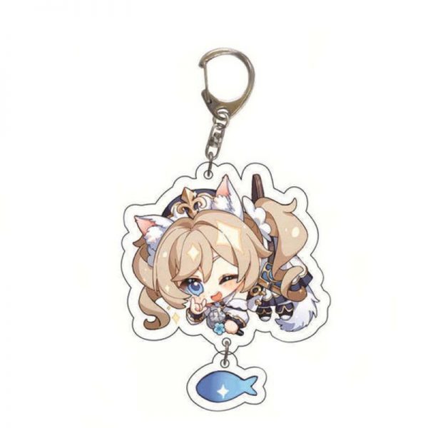 Cute Genshin Impact Barbara Cosplay Acrylic Keychain G Shaped Buckle Accessories Bag Car Pendant Key Ring Game Fans Gift 800x800 1 - Genshin Impact Store