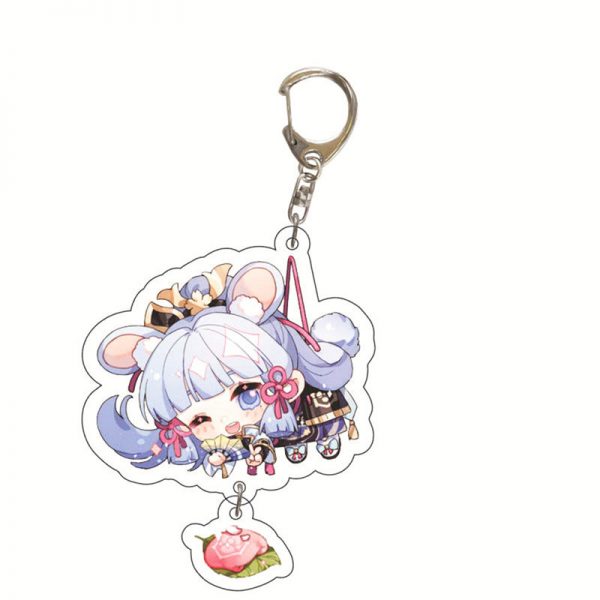 Cute Genshin Impact Kamisato Ayaka Cosplay Acrylic Keychain G Shaped Buckle Accessories Bag Car Pendant Key Ring Game Fans Gift 800x800 1 - Genshin Impact Store