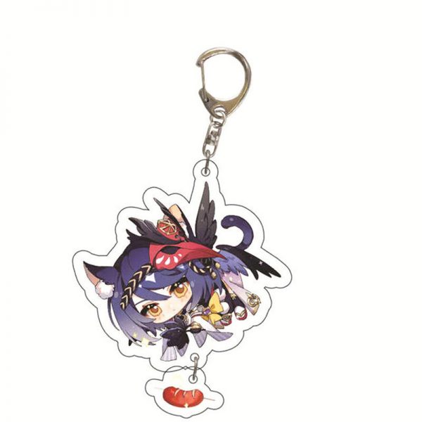 Cute Genshin Impact Kujou Sara Cosplay Acrylic Keychain G Shaped Buckle Accessories Bag Car Pendant Key Ring Game Fans Gift 800x800 1 - Genshin Impact Store