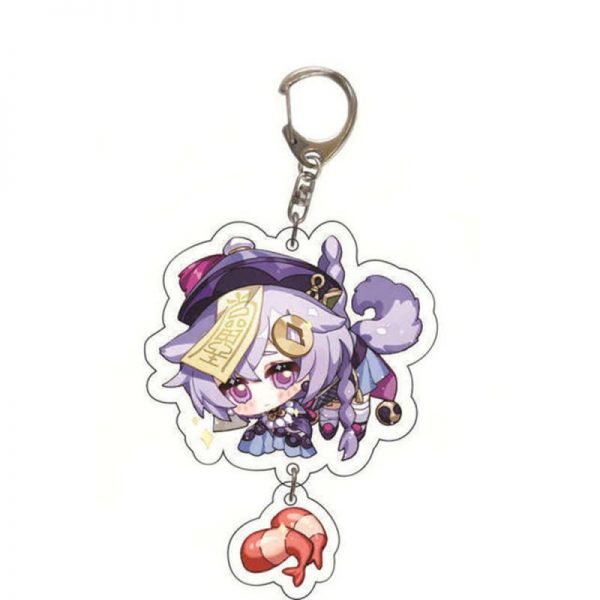 Cute Genshin Impact Qiqi Cosplay Acrylic Keychain G Shaped Buckle Accessories Bag Car Pendant Key Ring Game Fans Gift 800x800 1 - Genshin Impact Store