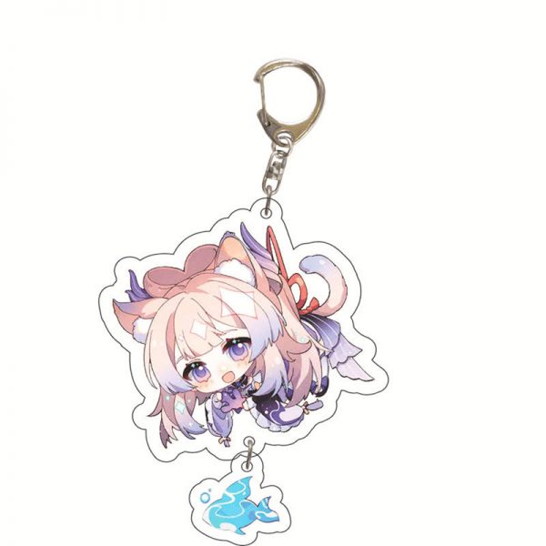 Cute Genshin Impact Sangonomiya Kokomi Cosplay Acrylic Keychain G Shaped Buckle Accessories Bag Car Pendant Key Ring Game Fans Gift 800x800 1 - Genshin Impact Store