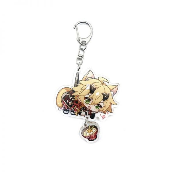 Cute Genshin Impact Thoma Cosplay Acrylic Keychain G Shaped Buckle Accessories Bag Car Pendant Key Ring Game Fans Gift 800x800 1 - Genshin Impact Store