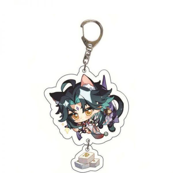 Cute Genshin Impact Xiao Cosplay Acrylic Keychain G Shaped Buckle Accessories Bag Car Pendant Key Ring Game Fans Gift 800x800 1 - Genshin Impact Store