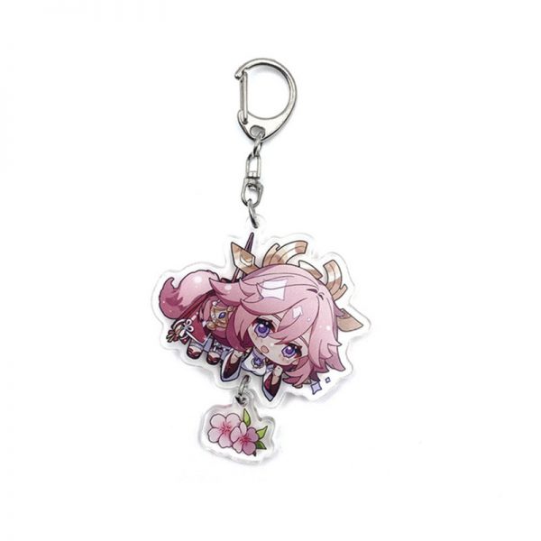 Cute Genshin Impact Yae Miko Cosplay Acrylic Keychain G Shaped Buckle Accessories Bag Car Pendant Key Ring Game Fans Gift 800x800 1 - Genshin Impact Store