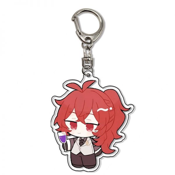 Genshin Impact Diluc Ragnvindr Cosplay Cute Mini Version Anime Acrylic Keychain For Car Bag G Shaped Buckle 800x800 1 - Genshin Impact Store