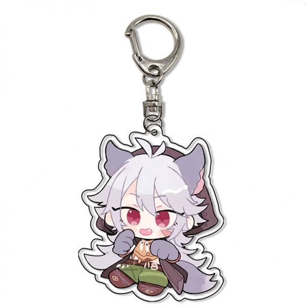 Genshin Impact Keqing B Cosplay Cute Mini Version Anime Acrylic Keychain For Car Bag G Shaped Buckle 800x800 1 - Genshin Impact Store