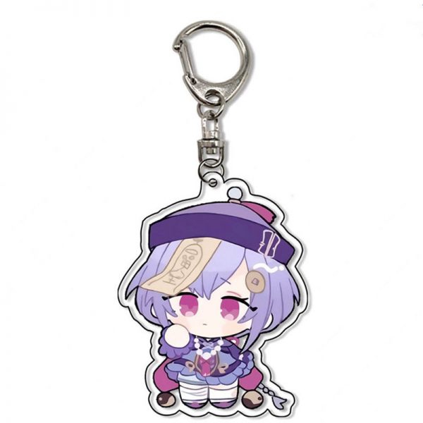 Genshin Impact Qiqi Cosplay Cute Mini Version Anime Acrylic Keychain For Car Bag G Shaped Buckle 800x800 1 - Genshin Impact Store