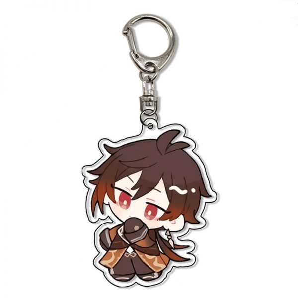 Genshin Impact Zhongli Cosplay Cute Mini Version Anime Acrylic Keychain For Car Bag G Shaped Buckle 800x800 1 - Genshin Impact Store