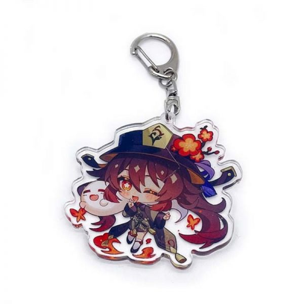 New Genshin Impact Hu Tao Figures Acrylic Keychain G Shaped Buckle Accessories Cute Bag Car Pendant Key Ring Game Fans Gift 800x800 1 - Genshin Impact Store