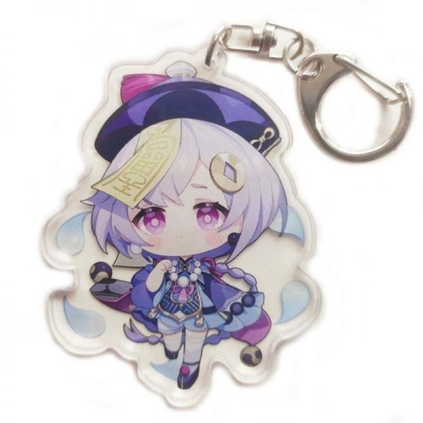 New Genshin Impact Qiqi Figures Acrylic Keychain G Shaped Buckle Accessories Cute Bag Car Pendant Key Ring Game Fans Gift 800x800 1 - Genshin Impact Store