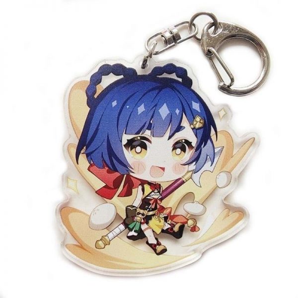 New Genshin Impact Xiangling Figures Acrylic Keychain G Shaped Buckle Accessories Cute Bag Car Pendant Key Ring Game Fans Gift 800x800 1 - Genshin Impact Store