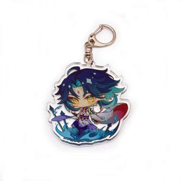 New Genshin Impact Xiao Figures Acrylic Keychain G Shaped Buckle Accessories Cute Bag Car Pendant Key Ring Game Fans Gift 800x800 1 - Genshin Impact Store