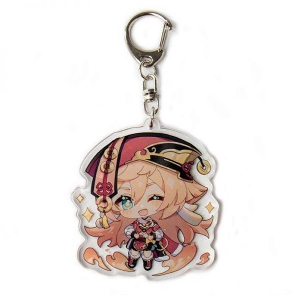 New Genshin Impact Yanfei Figures Acrylic Keychain G Shaped Buckle Accessories Cute Bag Car Pendant Key Ring Game Fans Gift 800x800 1 - Genshin Impact Store